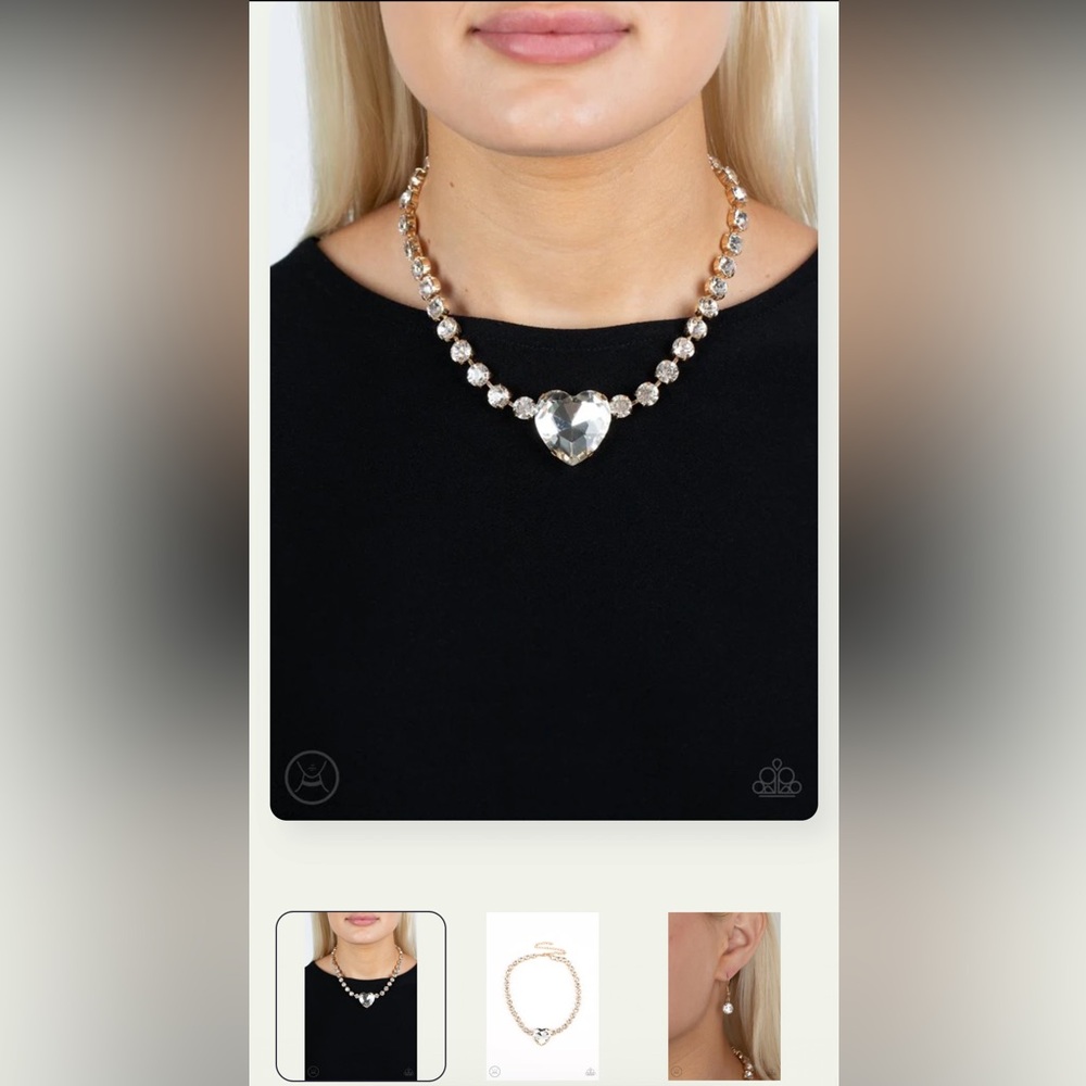 🤍🤍🤍 “HEART IN MY THROAT” GOLD NECKLACE ~ PAPARAZZI❗️🤍🤍🤍 - Picture 4 of 5